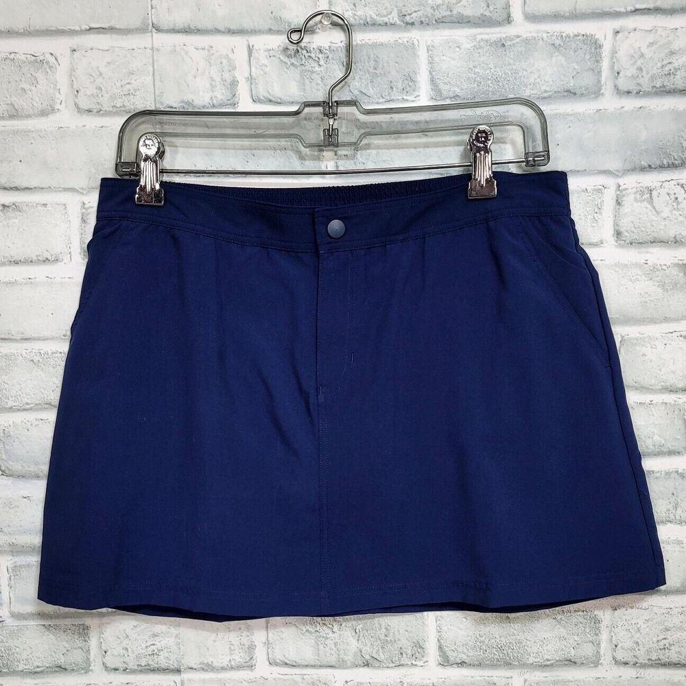 Lands End Navy Blue Womens 2 Swim Skirt Bottoms with Pockets